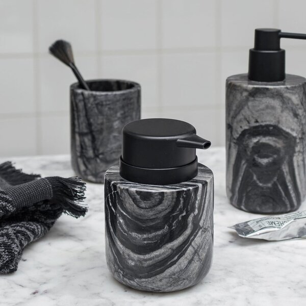 Čierny mramorový dávkovač mydla 0.2 l Marble – Mette Ditmer Denmark