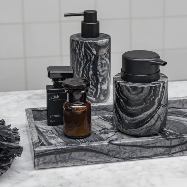 Čierny mramorový dávkovač mydla 0.2 l Marble – Mette Ditmer Denmark