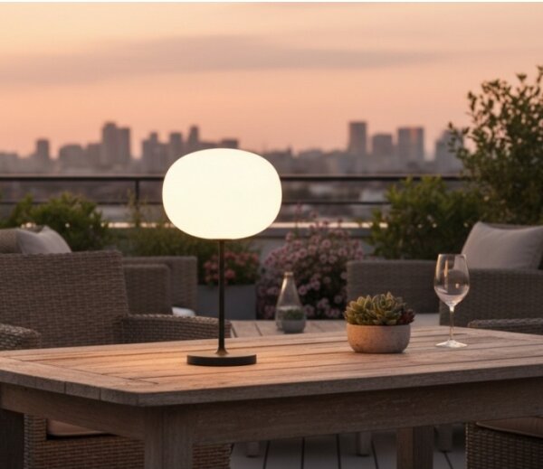 LED stmievateľná nabíjateľná vonkajšia stolová lampa VENEZIA LED/2W/5V 2700K IP54 4000 mAh čierna
