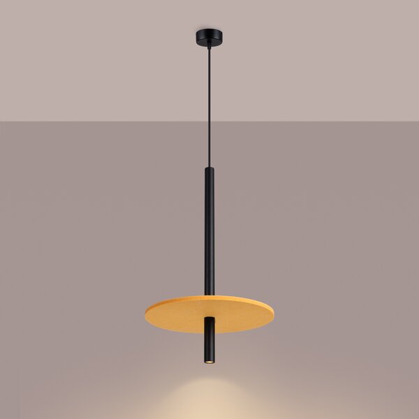Závesné svietidlo Feltro 1, 1x čierne kovové tienidlo, y