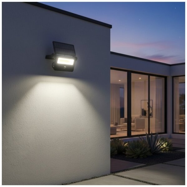 LED solárny reflektor so senzorom NCS G2 LED/20W/3,7V 3000/4000/6500K IP54 2600 mAh