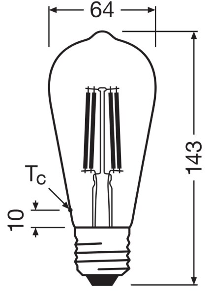 LED žiarovka CLASSIC FILAMENT E27/6,5W/230V 4000K - Osram