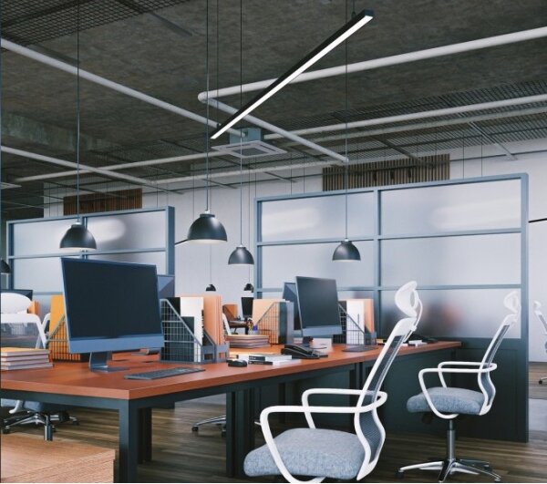 LED stropné prisadené závesné svietidlo KOLINE LED/40W/230V 3000/4000/6500K 120cm čierna