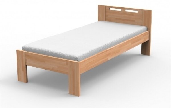 TEXPOL Jednolôžková posteľ z masívu NELA - 200 x 100 cm, Materiál: BUK prírodný