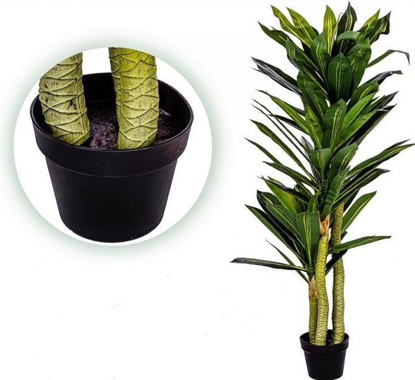 PLANTASIA umelý strom Dracaena 120 cm, 81 listov