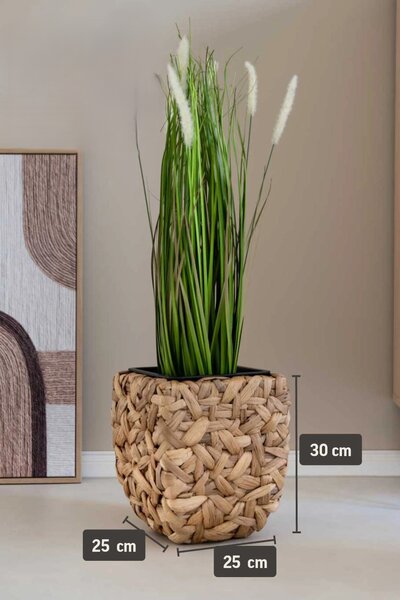 Kvetináč WILD, vodný hyacint, výška 30 cm, natur