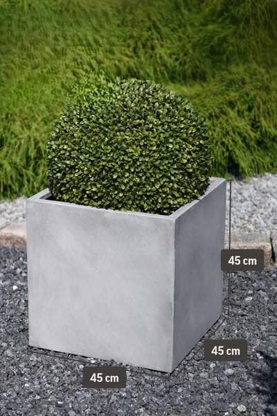 Kvetináč BLOCK, sklolaminát, 45x45x45 cm, betón design