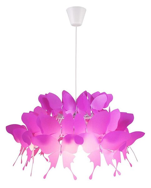 Detský luster FARFALLA 1xE27/60W/230V ružový