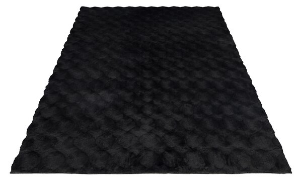 Obsession , Kusový koberec Diamond Cut 800 Anthrazit, 80x150, čierna, obývacia izba