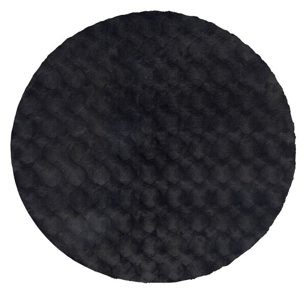 Obsession, Kusový koberec Diamond Cut 800 Anthrazit kruh, 120x120 (priemer) kruh, čierna, obývacia izba