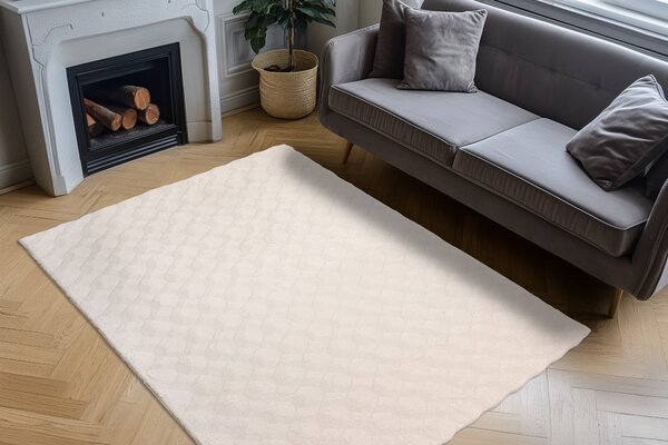 Obsession , Kusový koberec Diamond Cut 800 Cream, 80x150, béžová, obývacia izba