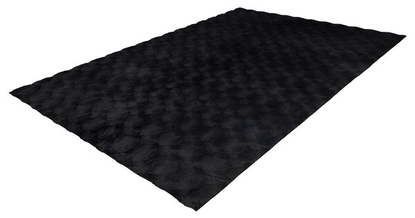 Obsession , Kusový koberec Diamond Cut 800 Anthrazit, 80x150, čierna, obývacia izba