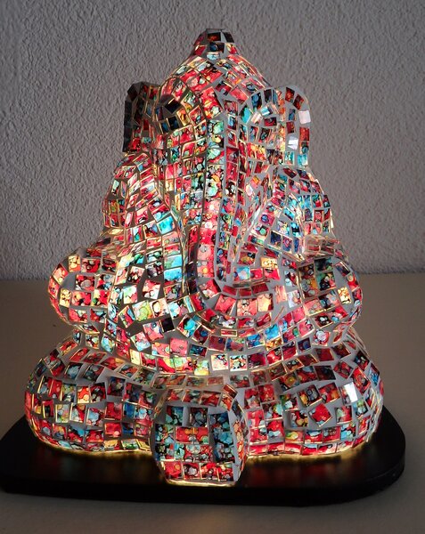 Lampa stolná GANESH, 26 cm, ručná práca