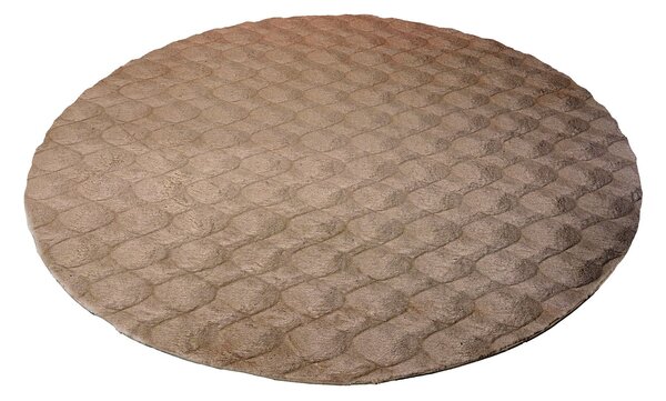 Obsession , Kusový koberec Diamond Cut 800 Cream kruh, 120x120 (priemer) kruh, béžová, obývacia izba