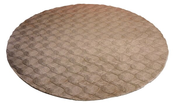 Obsession , Kusový koberec Diamond Cut 800 Cream kruh, 120x120 (priemer) kruh, béžová, obývacia izba