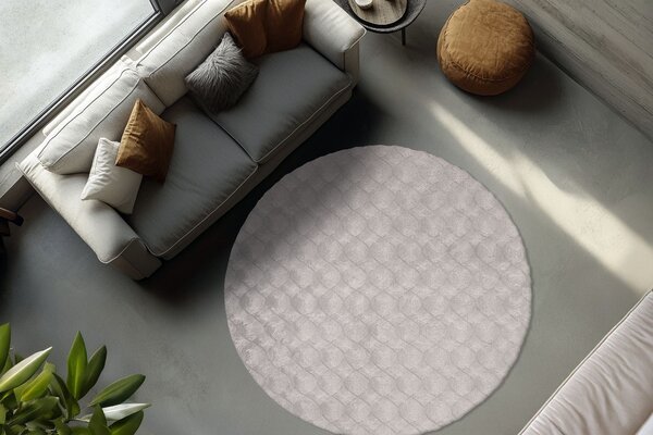 Obsession , Kusový koberec Diamond Cut 800 Grey kruh, 120x120 (priemer) kruh, šedá, obývacia izba
