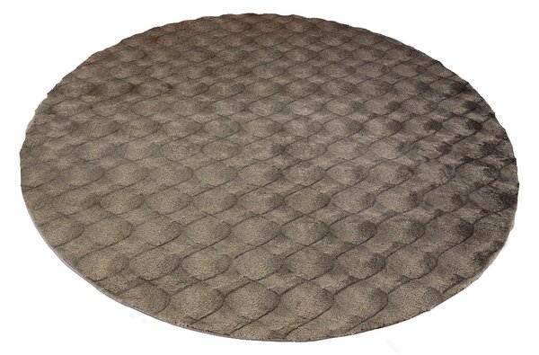Obsession , Kusový koberec Diamond Cut 800 Grey kruh, 120x120 (priemer) kruh, šedá, obývacia izba