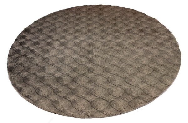 Obsession , Kusový koberec Diamond Cut 800 Grey kruh, 120x120 (priemer) kruh, šedá, obývacia izba