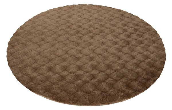 Obsession , Kusový koberec Diamond Cut 800 Taupe kruh, 120x120 (priemer) kruh, hnedá, obývacia izba