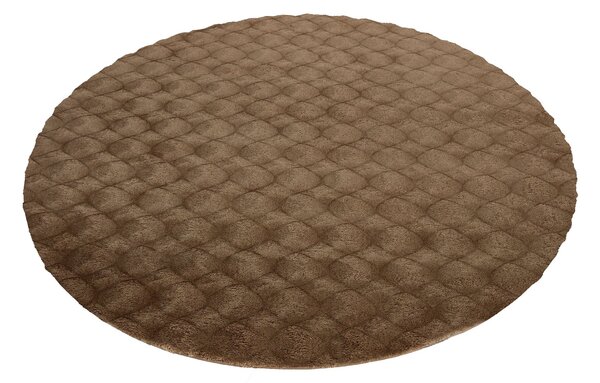 Obsession , Kusový koberec Diamond Cut 800 Taupe kruh, 120x120 (priemer) kruh, hnedá, obývacia izba