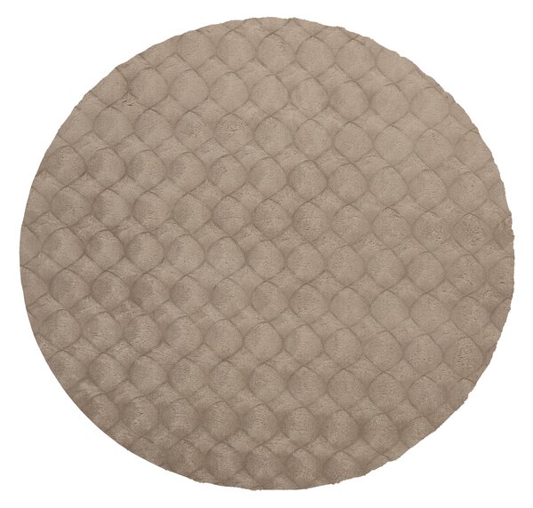 Obsession , Kusový koberec Diamond Cut 800 Taupe kruh, 120x120 (priemer) kruh, hnedá, obývacia izba