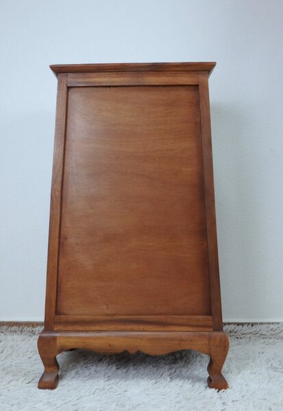 Skrinka drevená vyrezávaná PÁV, 100 cm, exotické drevo (ručná práca Thajsko)
