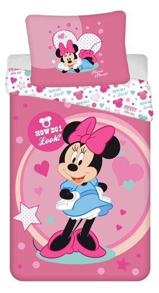 Detské obliečky na jednolôžko z mikrovlákna 140x200 cm Minnie Sweet Like Me - Jerry Fabrics