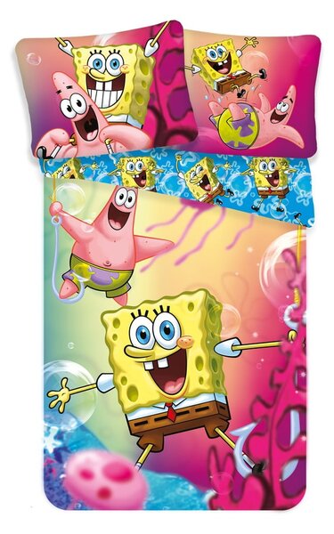Bavlnené detské obliečky na jednolôžko 140x200 cm Sponge Bob - Jerry Fabrics