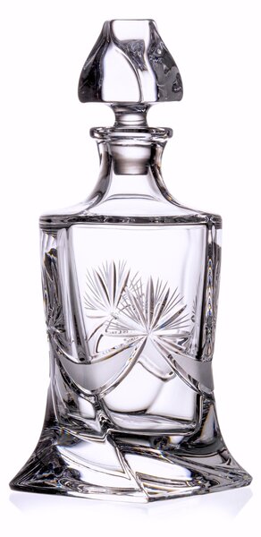 Bohemia Crystal Ručne brúsená fľaša na whisky, rum a destiláty Mašľa 850ml