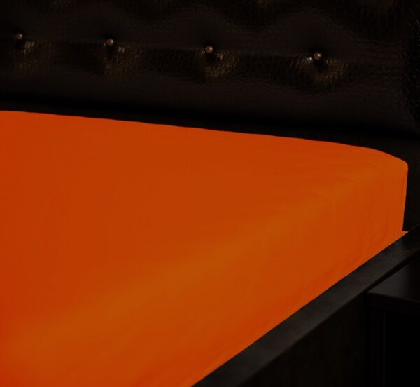 Jersey napínacia plachta Oranžová 31 Rozmer: 220 x 240 cm