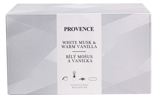 Darčeková sada Musk Vanilla PROVENCE sviečka a difuzér