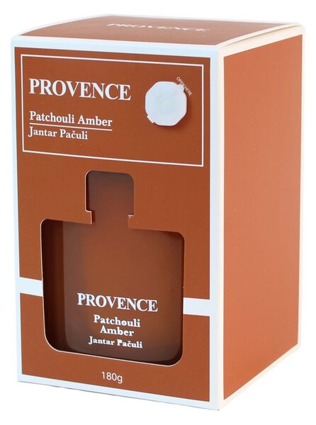 Vonná sviečka v skle PROVENCE 25 hodín pačuli jantár