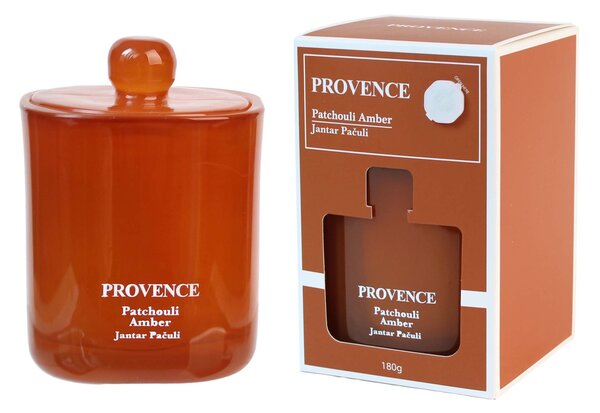 Vonná sviečka v skle PROVENCE 25 hodín pačuli jantár