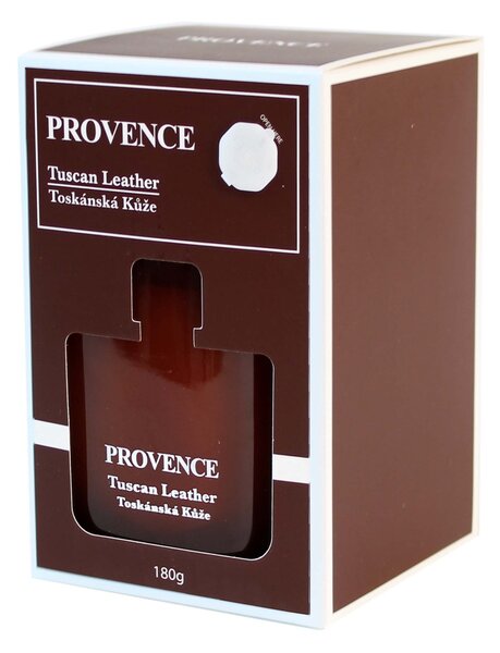 Vonná sviečka v skle PROVENCE 25 hodín tuscan kože