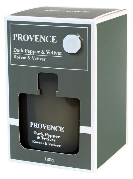 Vonná sviečka v skle PROVENCE 25 hodín korenie vetiver