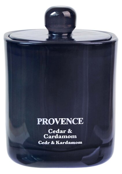 Vonná sviečka v skle PROVENCE 25 hodín céder kardamóm