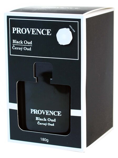 Vonná sviečka v skle PROVENCE 25 hodín black oud