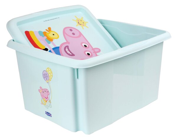Plastový úložný box s vekom KEEEPER 24l Peppa Pig