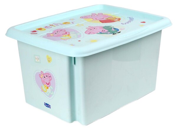 Plastový úložný box s vekom KEEEPER 15l Peppa Pig