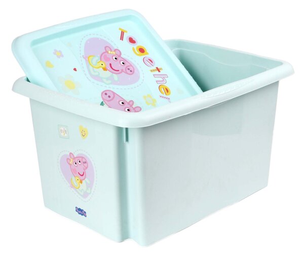 Plastový úložný box s vekom KEEEPER 15l Peppa Pig