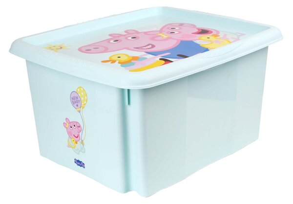 Plastový úložný box s vekom KEEEPER 24l Peppa Pig