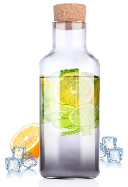 Sklenená fľaša s uzáverom ALPINA 1200ml sivá