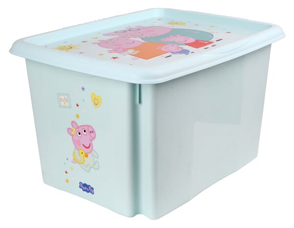 Plastový úložný box s vekom KEEEPER 30l Peppa Pig