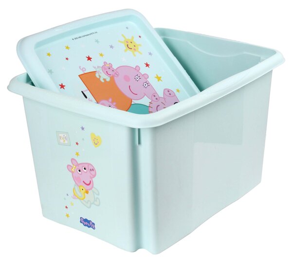 Plastový úložný box s vekom KEEEPER 30l Peppa Pig