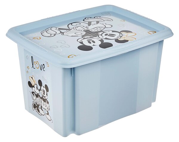 Plastový úložný box s vekom KEEEPER 30l Mickey