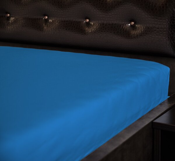 Jersey napínacia plachta Modrá 12 Rozmer: 80 x 160 cm
