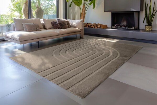 Obsession, Kusový koberec Zen Deluxe 700 Taupe, 80x150, hnedá, obývacia izba