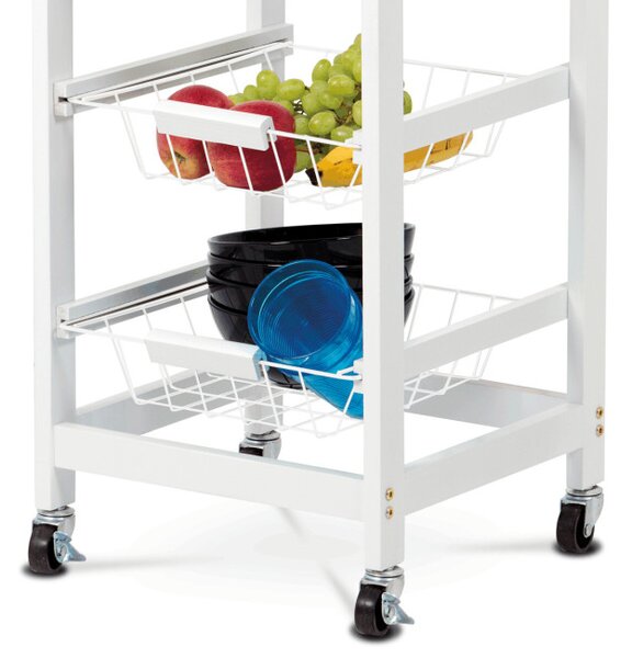 Servírovací stolík biely DR-043