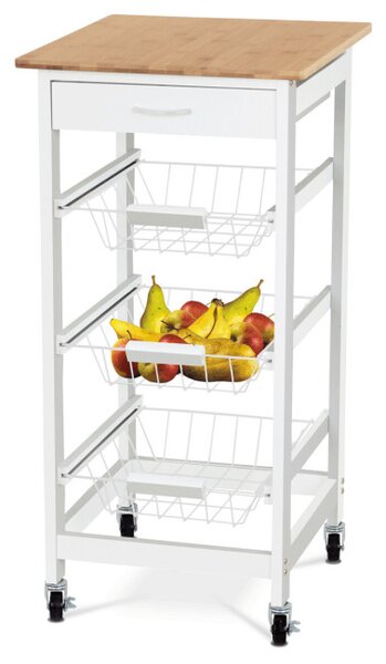 Servírovací stolík biely DR-043