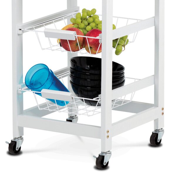Servírovací stolík biely DR-043
